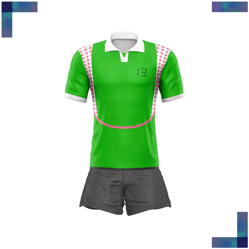 Buy Jersey Design - Green Yellow Red Badminton Jersey Design